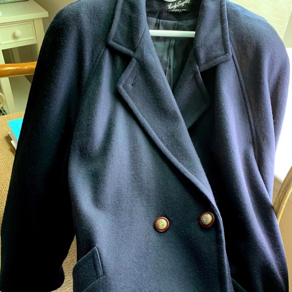 Vintage Plus Size Lady Suzette Long Wool Blend Coat - Picture 1 of 6